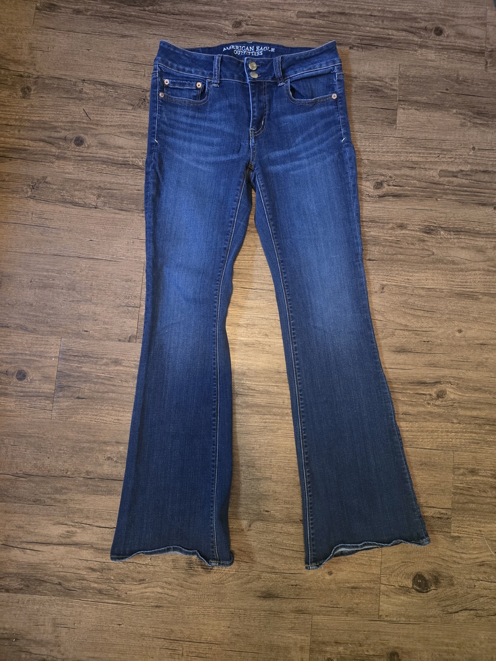 American Eagle Outfitters Blue Flare Jeans for Women